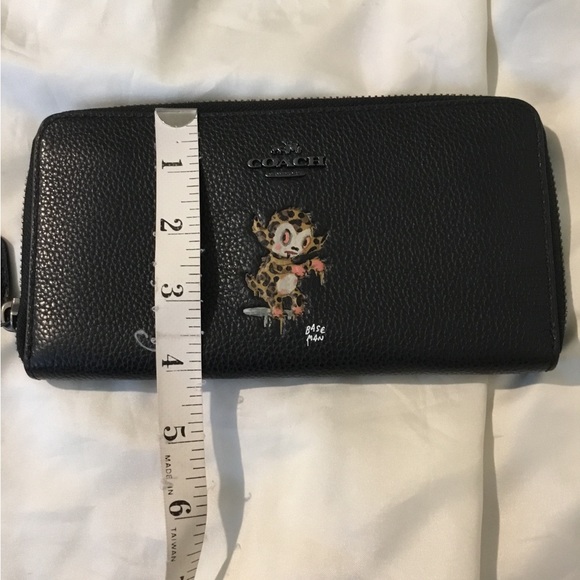 NWT Coach X Limited Edition Base Man Black Leather Zipper Wallet - Picture 12 of 16